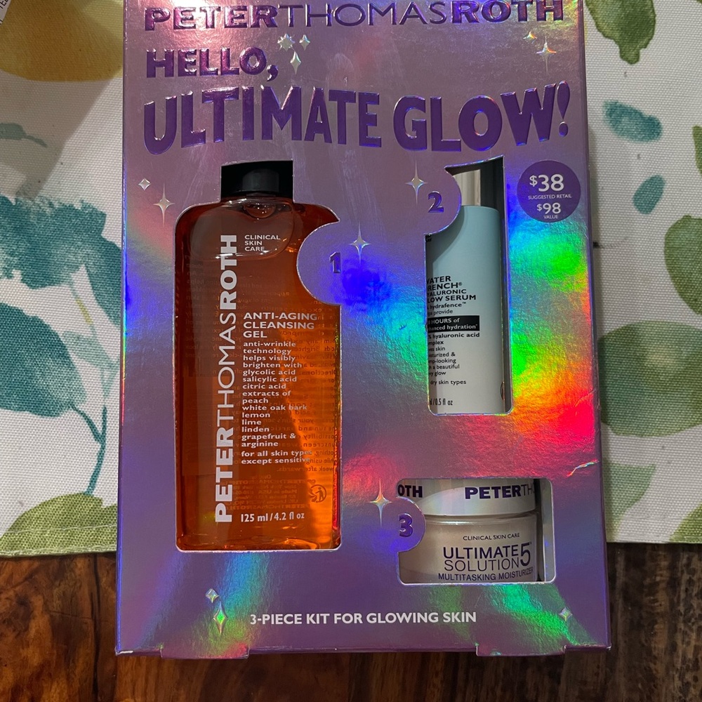 Peter Thomas Roth Skincare Set with Orange and White Packaging